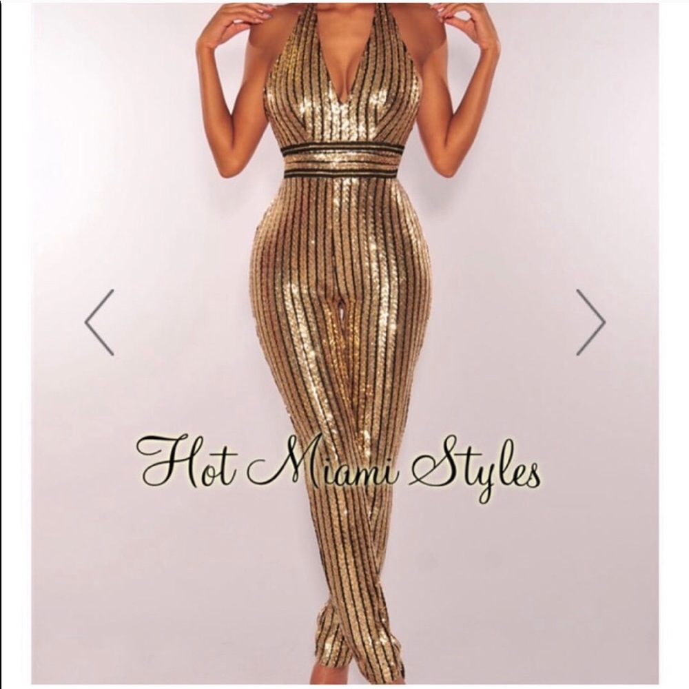 Hot Miami Styles Sequin jumpsuit